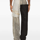 Jeans Geth  in nero, grigio e bianco Rick owens drkshdw - uomo 
