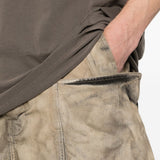 Pantaloncini sfilacciati Stefan in grigio Rick owens drkshdw - uomo 