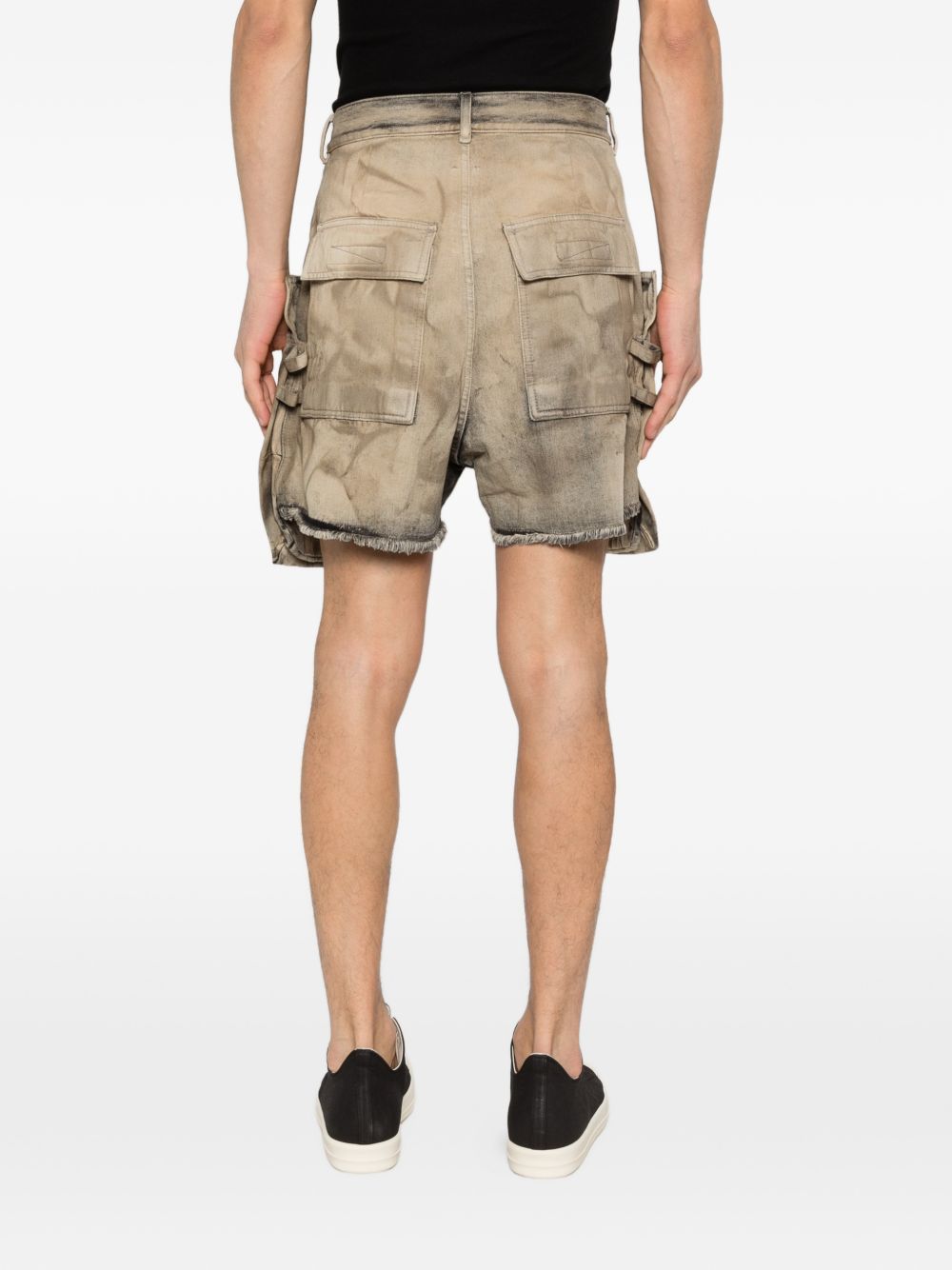 Pantaloncini sfilacciati Stefan in grigio Rick owens drkshdw - uomo 