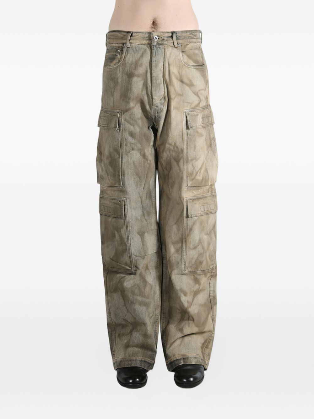 Jeans con tasche in grigio Rick owens drkshdw - uomo 