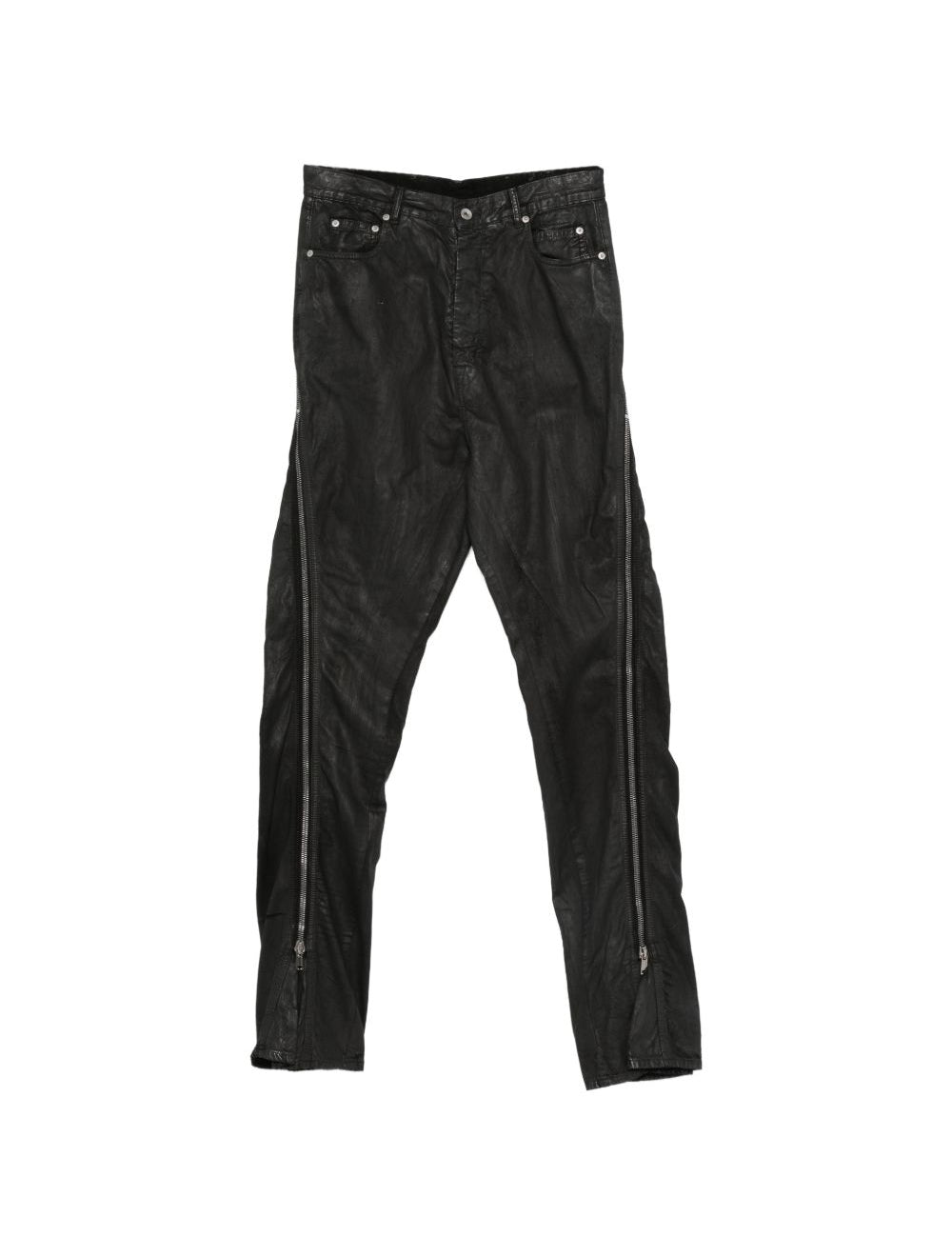 Jeans con zip in nero Rick owens drkshdw - uomo 