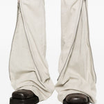 Jeans con zip laterale in avorio Rick owens drkshdw - uomo 