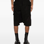 Shorts Creatch cargo con coulisse in nero Rick owens drkshdw - uomo 
