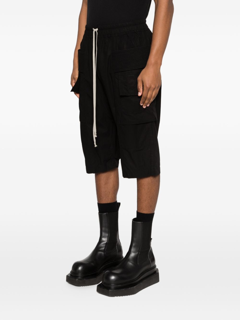 Shorts Creatch cargo con coulisse in nero Rick owens drkshdw - uomo 