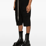 Shorts Creatch cargo con coulisse in nero Rick owens drkshdw - uomo 