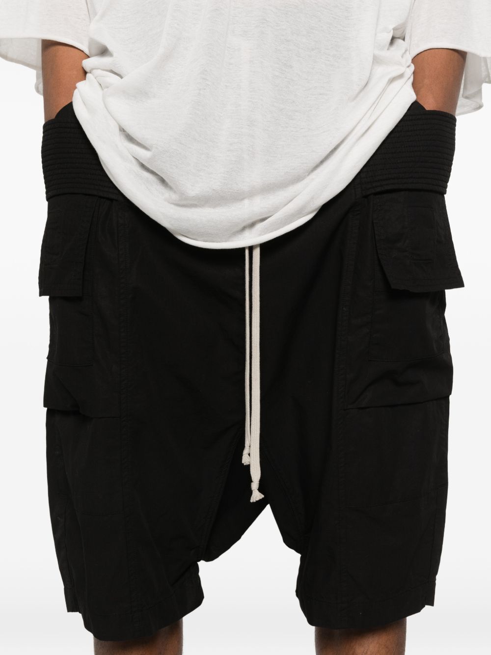 Shorts Creatch cargo con coulisse in nero Rick owens drkshdw - uomo 