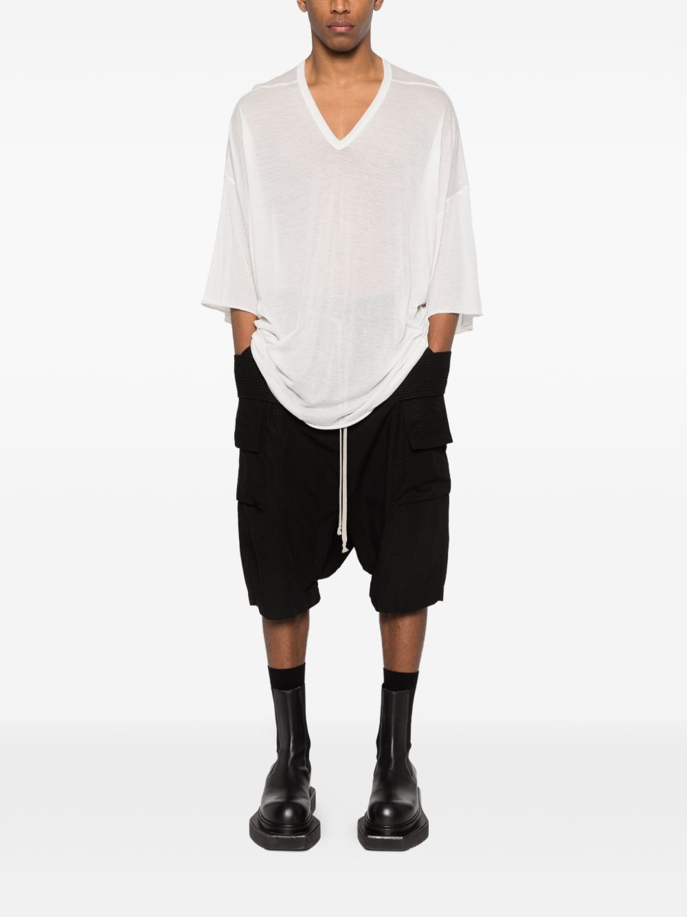 Shorts Creatch cargo con coulisse in nero Rick owens drkshdw - uomo 