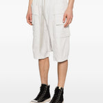 Shorts creatch cargo con coulisse in bianco Rick owens drkshdw - uomo 