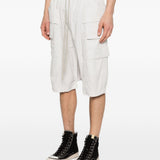 Shorts creatch cargo con coulisse in bianco Rick owens drkshdw - uomo 