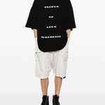 Shorts creatch cargo con coulisse in bianco Rick owens drkshdw - uomo 