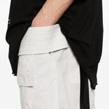 Shorts creatch cargo con coulisse in bianco Rick owens drkshdw - uomo 
