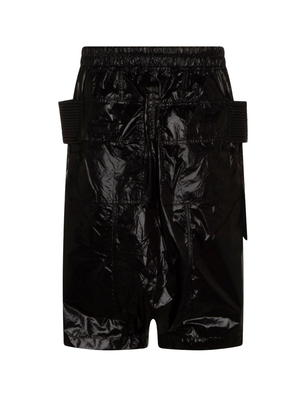 Pantaloncini con coulisse in vita in nero Rick owens drkshdw - uomo 