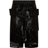 Pantaloncini con coulisse in vita in nero Rick owens drkshdw - uomo 