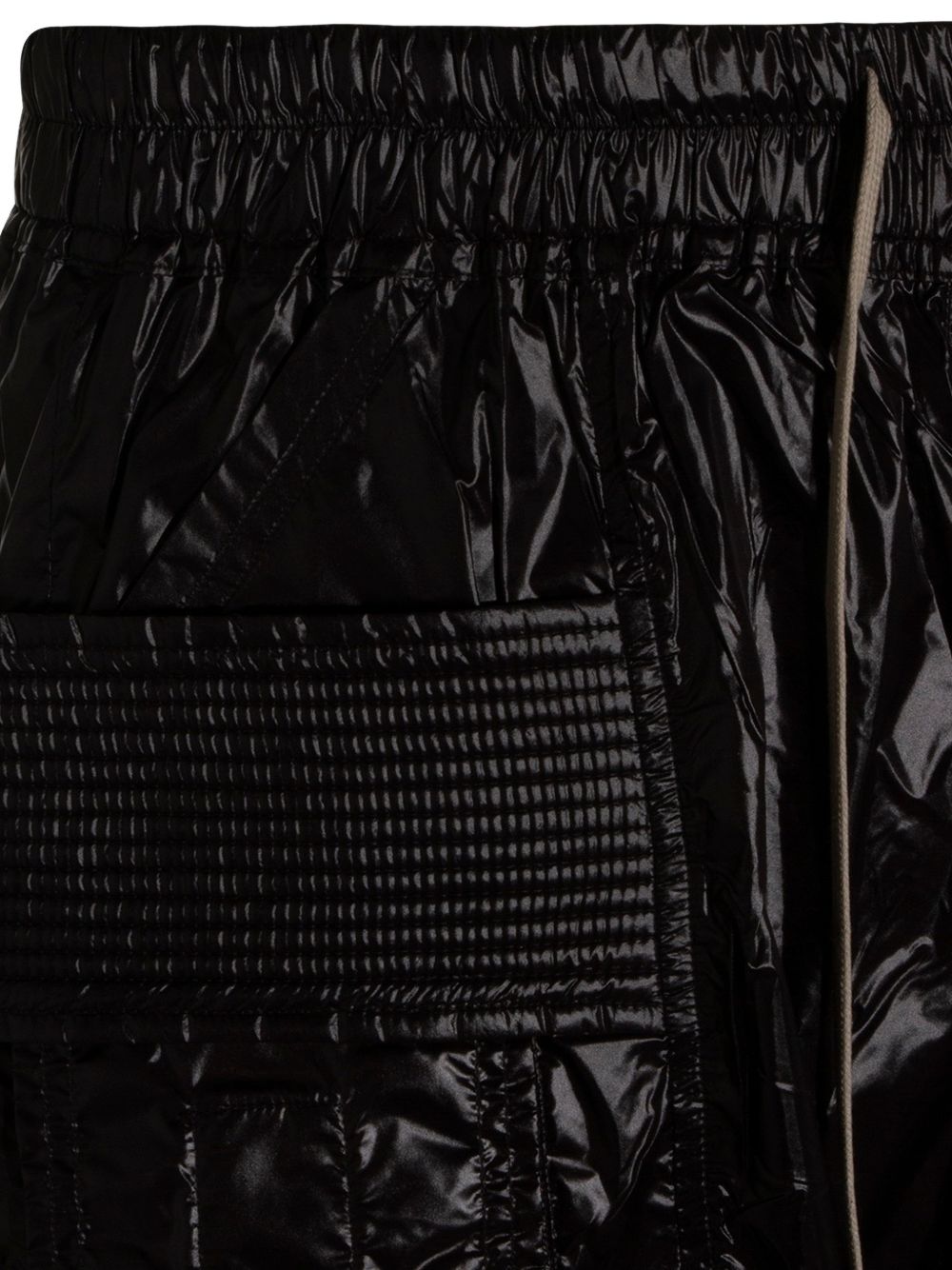 Pantaloncini con coulisse in vita in nero Rick owens drkshdw - uomo 