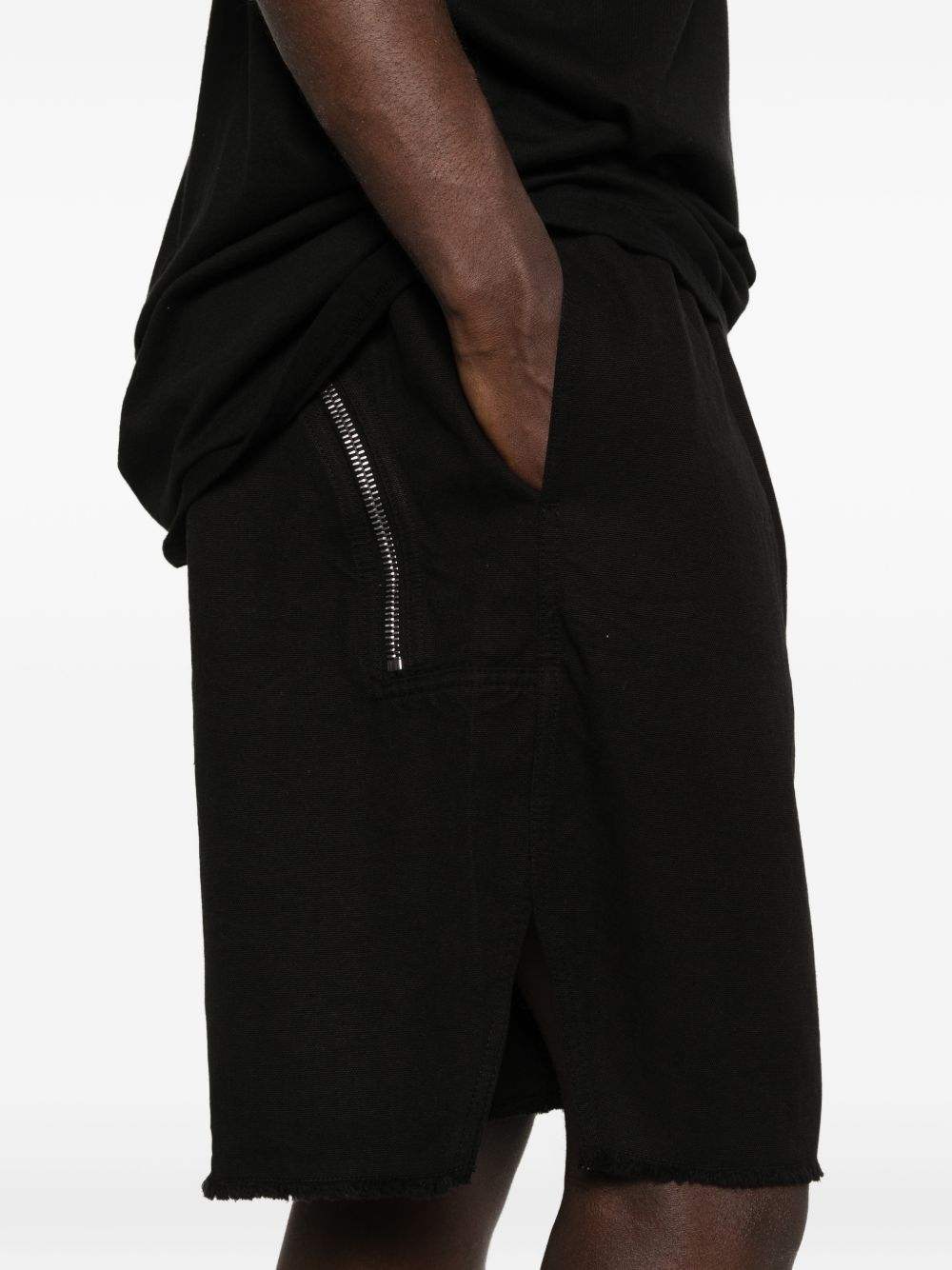 Shorts con coulisse in nero Rick owens drkshdw - uomo 