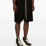 Shorts con coulisse in nero Rick owens drkshdw - uomo 