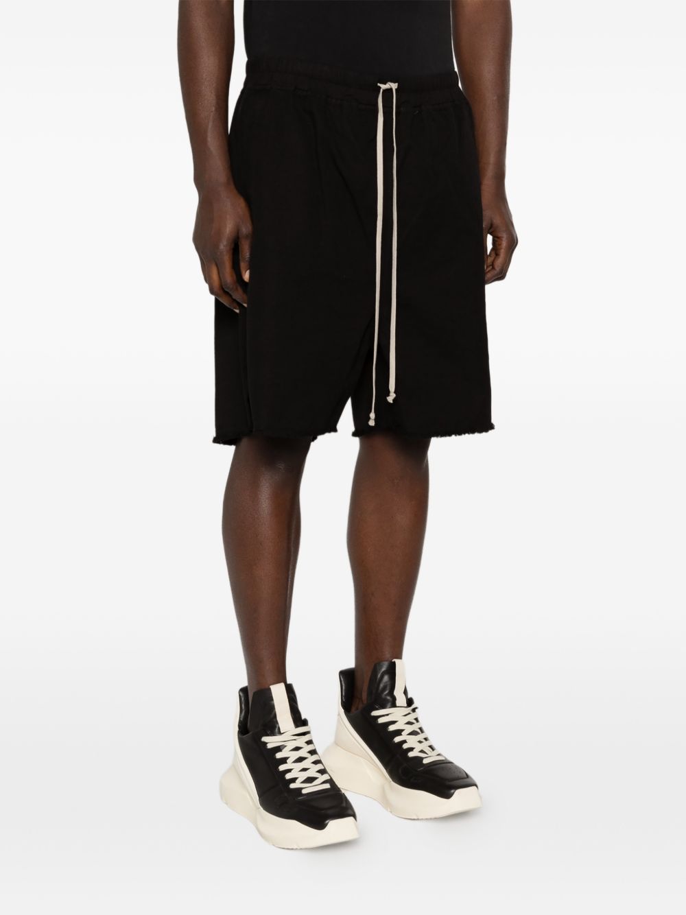 Shorts con coulisse in nero Rick owens drkshdw - uomo 