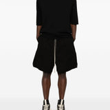 Shorts con coulisse in nero Rick owens drkshdw - uomo 