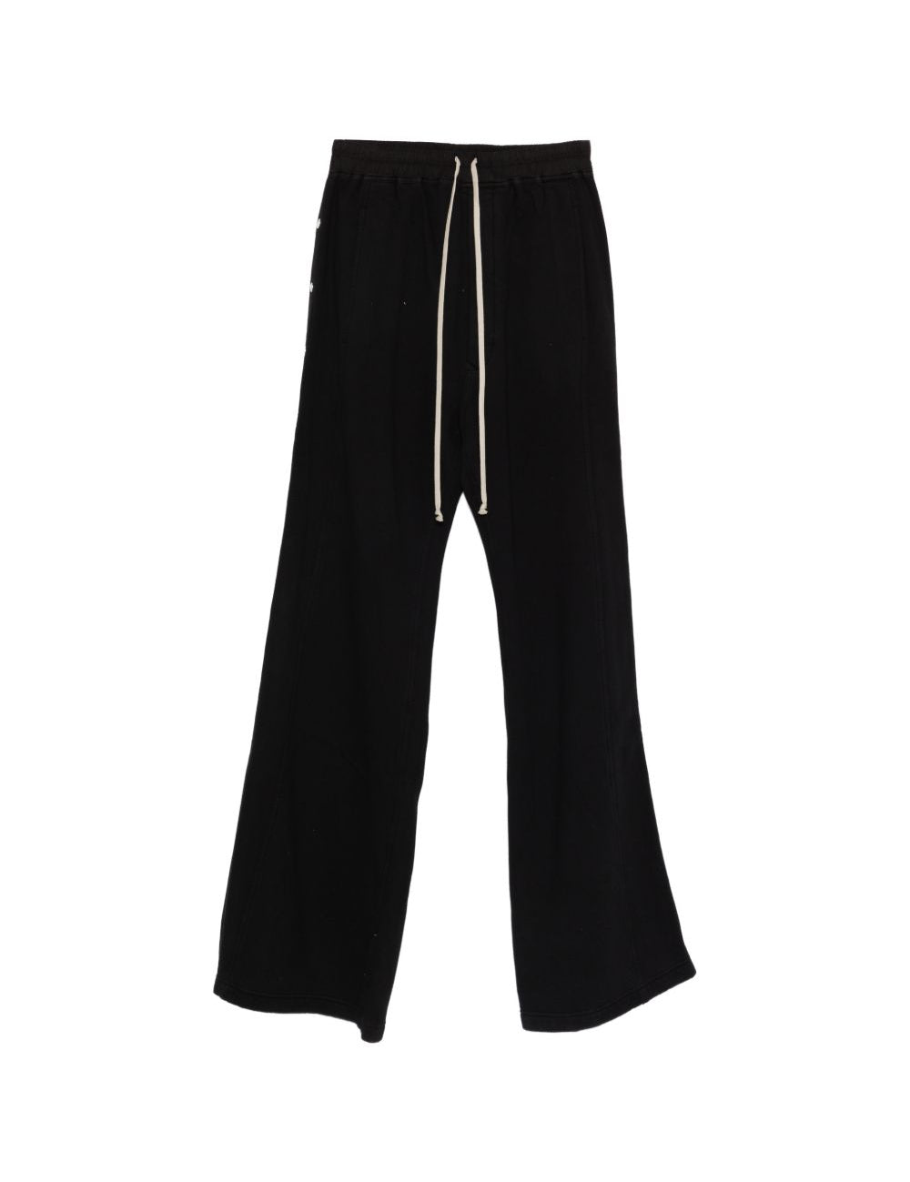 Pantaloni flared con coulisse in nero Rick owens drkshdw - uomo 