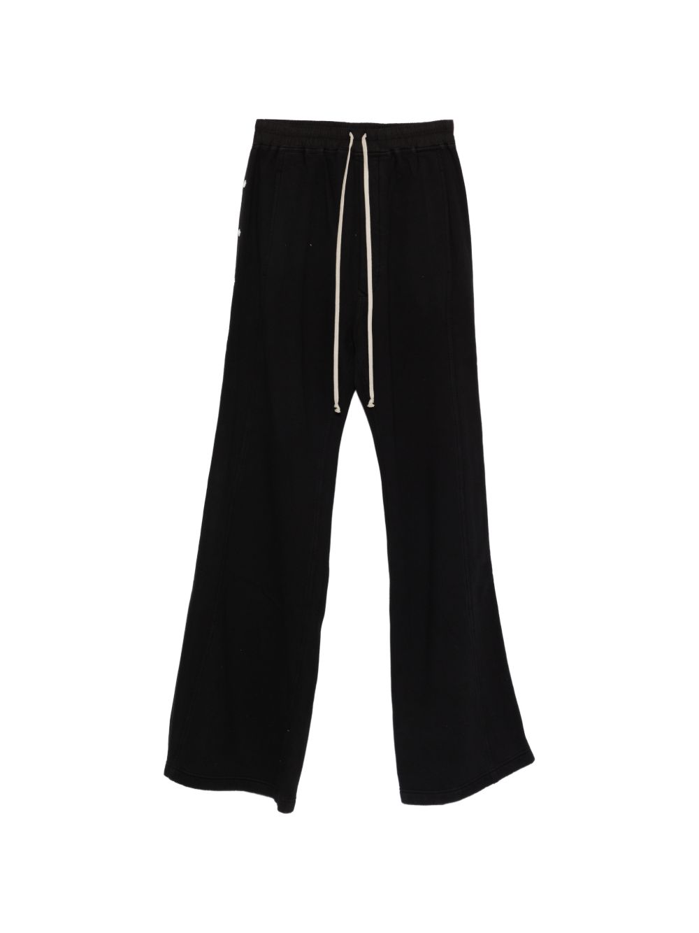 Pantaloni flared con coulisse in nero Rick owens drkshdw - uomo 