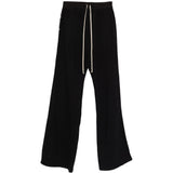 Pantaloni flared con coulisse in nero Rick owens drkshdw - uomo 