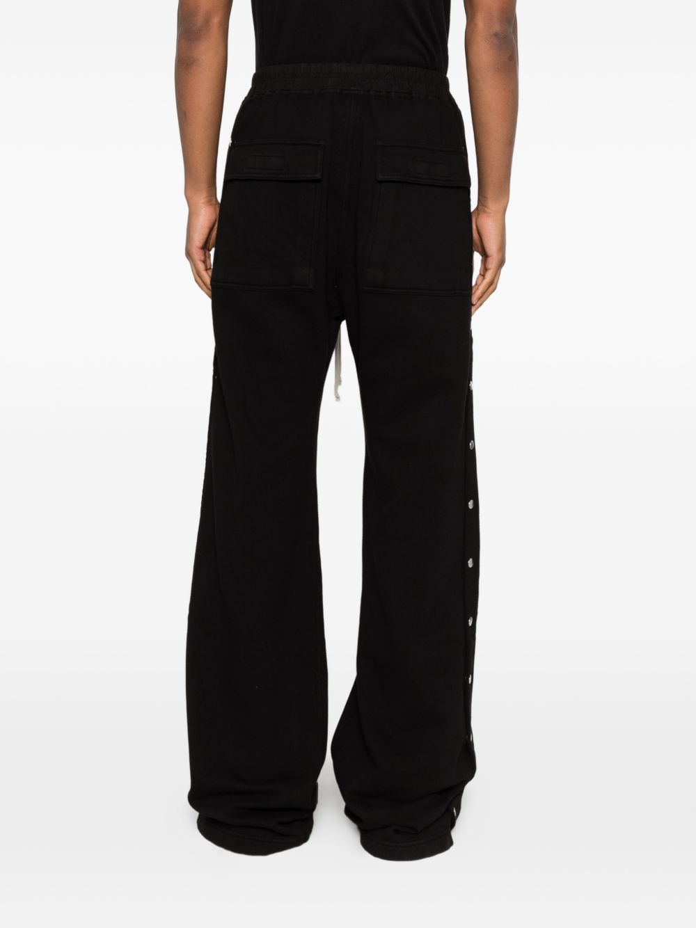 Pantaloni flared con coulisse in nero Rick owens drkshdw - uomo 