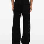 Pantaloni flared con coulisse in nero Rick owens drkshdw - uomo 