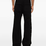 Pantaloni flared con coulisse in nero Rick owens drkshdw - uomo 