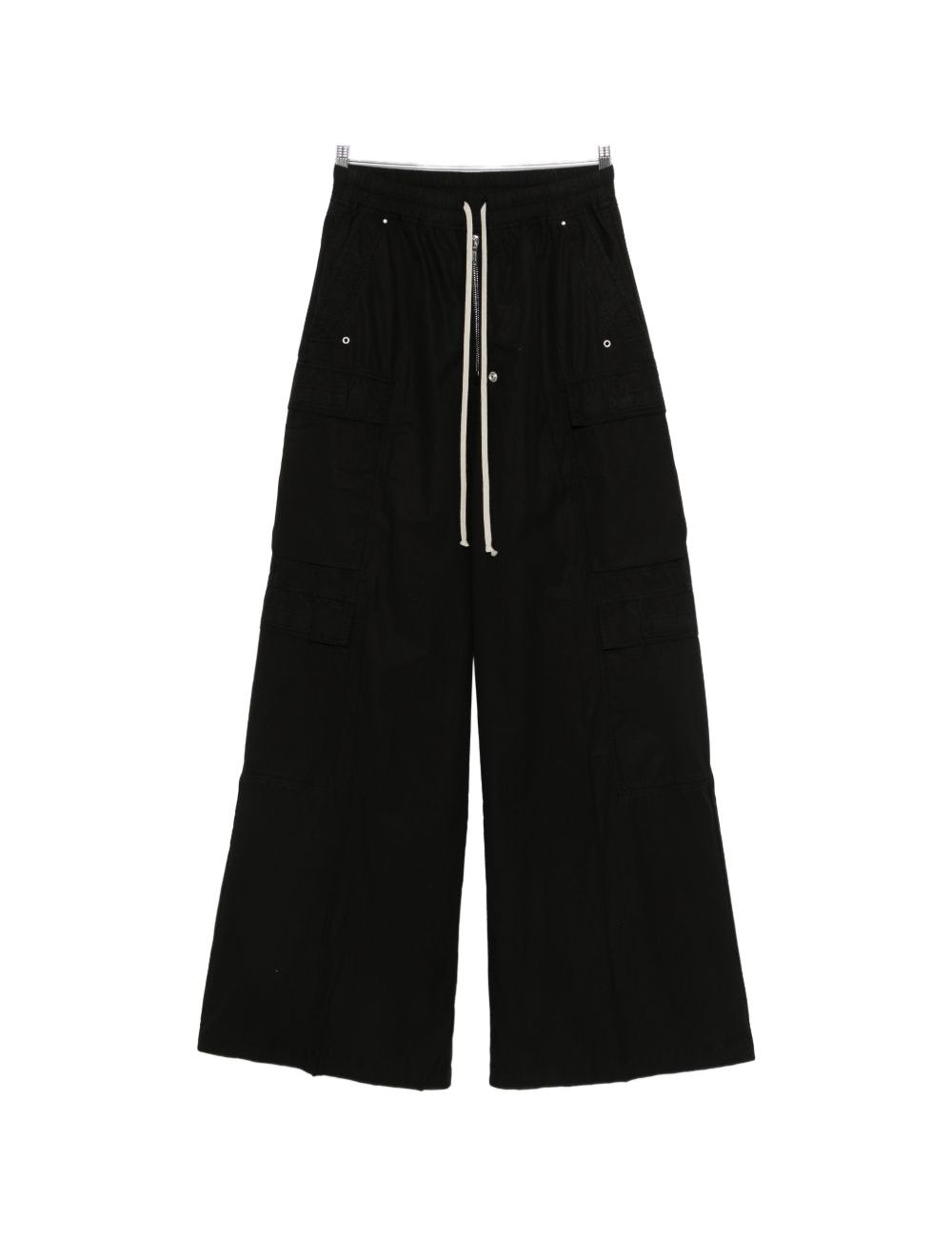 Pantaloni cargo con vita elasticizzata in nero Rick owens drkshdw - uomo 