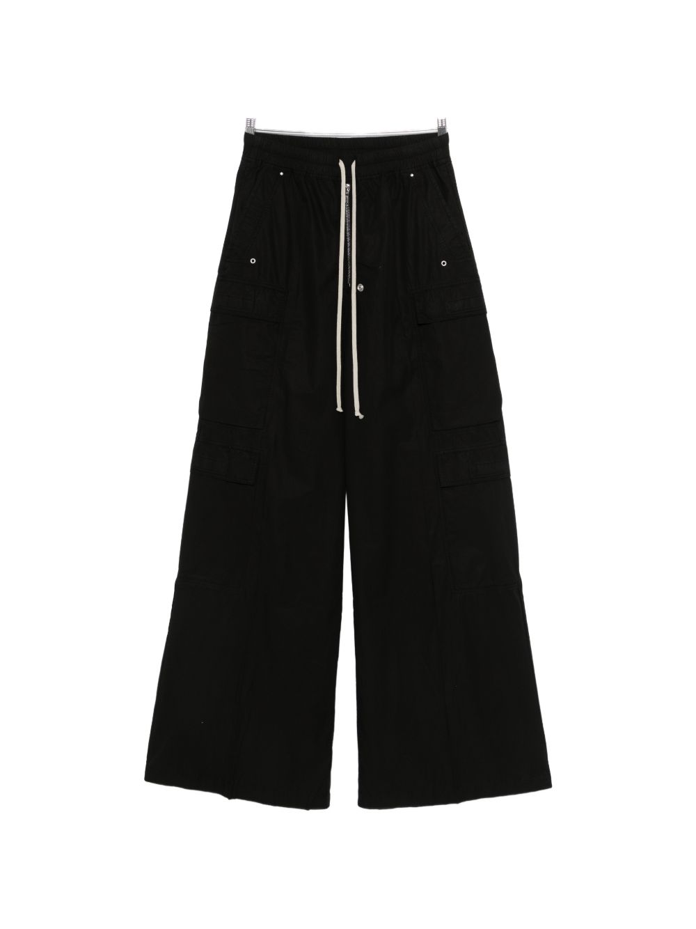 Pantaloni cargo con vita elasticizzata in nero Rick owens drkshdw - uomo 