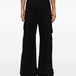 Pantaloni cargo con vita elasticizzata in nero Rick owens drkshdw - uomo 