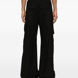 Pantaloni cargo con vita elasticizzata in nero Rick owens drkshdw - uomo 
