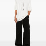 Pantaloni cargo con vita elasticizzata in nero Rick owens drkshdw - uomo 