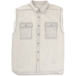 Gilet con tasca sfilacciata in grigio Rick owens drkshdw - uomo 
