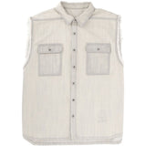 Gilet con tasca sfilacciata in grigio Rick owens drkshdw - uomo 