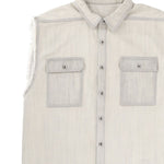 Gilet con tasca sfilacciata in grigio Rick owens drkshdw - uomo 