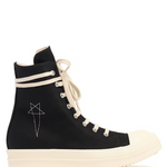 Sneakers alte con ricamo stella in nero Rick Owens Drkshdw - uomo<BR/> 