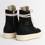 Sneakers alte con ricamo stella in nero Rick Owens Drkshdw - uomo<BR/> 