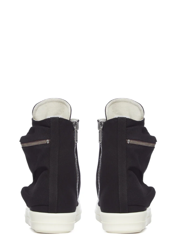 Sneakers alte cargo con taschino in nero Rick Owens Drkshdw - uomo 