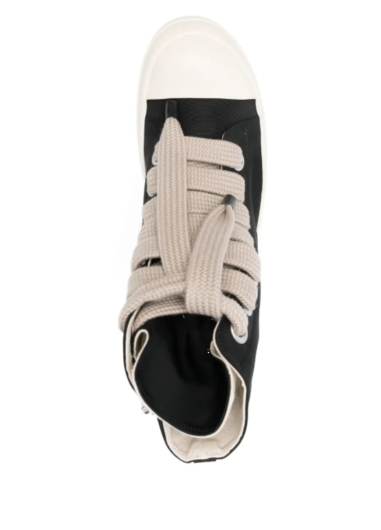 Sneakers alte jumbolace in nero Rick Owens Drkshdw - uomo 