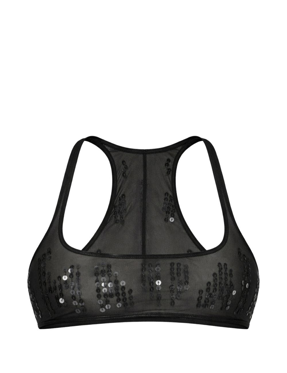 Top semi-trasparente unhorny in nero Rick owens lilies - donna 