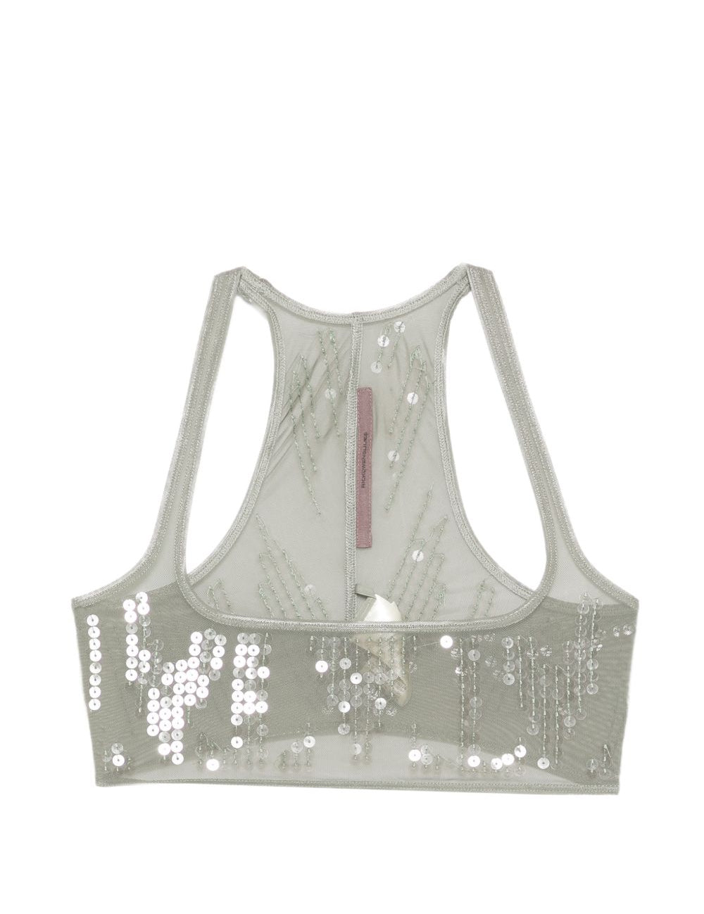 Top con paillettes in grigio Rick owens lilies - donna 