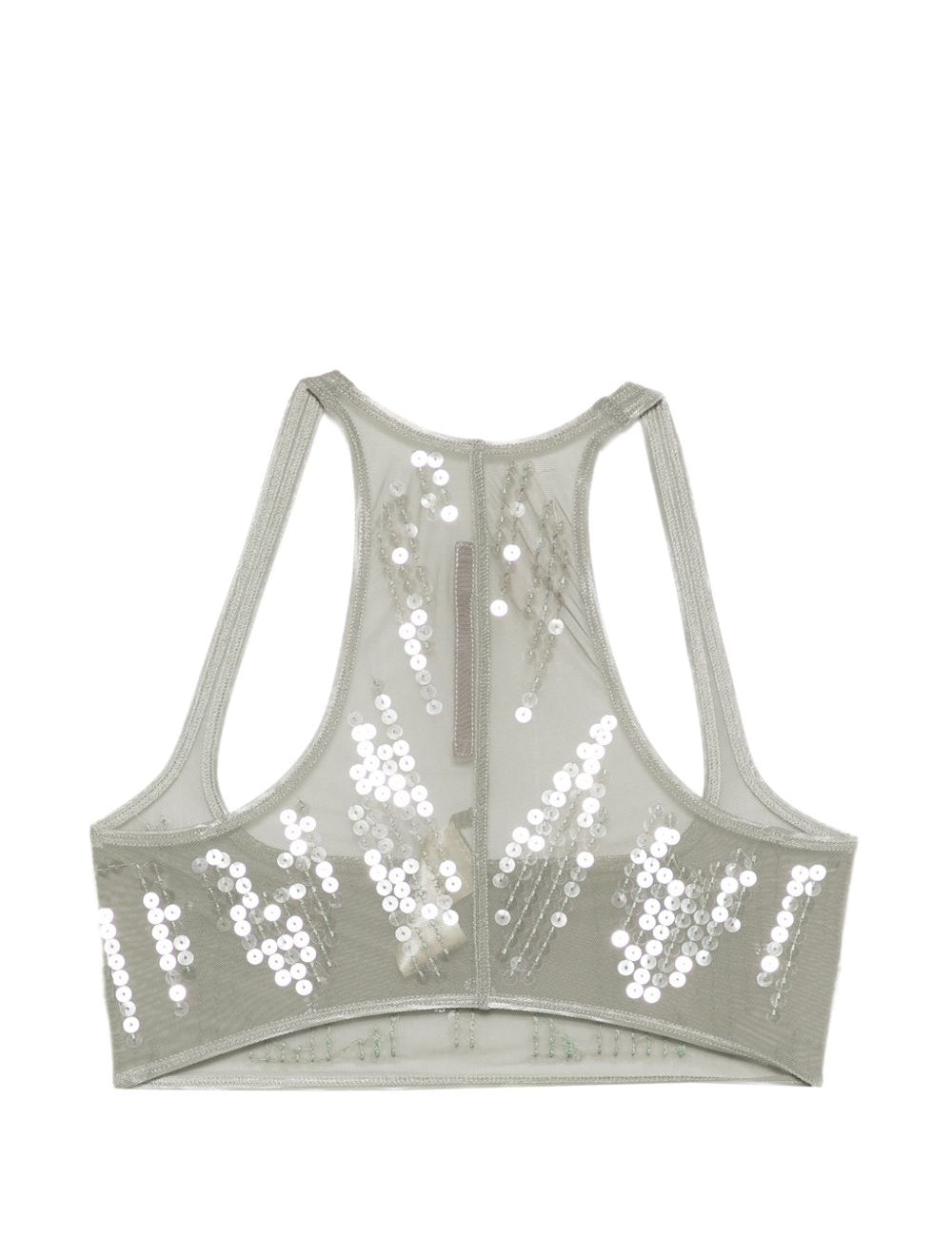 Top con paillettes in grigio Rick owens lilies - donna 