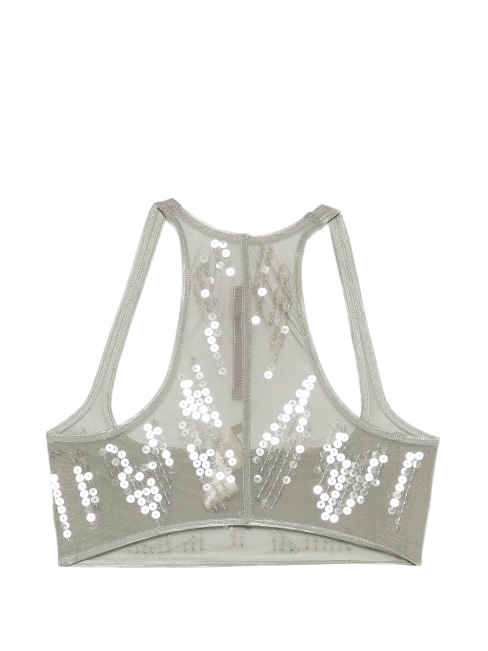 Top con paillettes in grigio Rick owens lilies - donna 