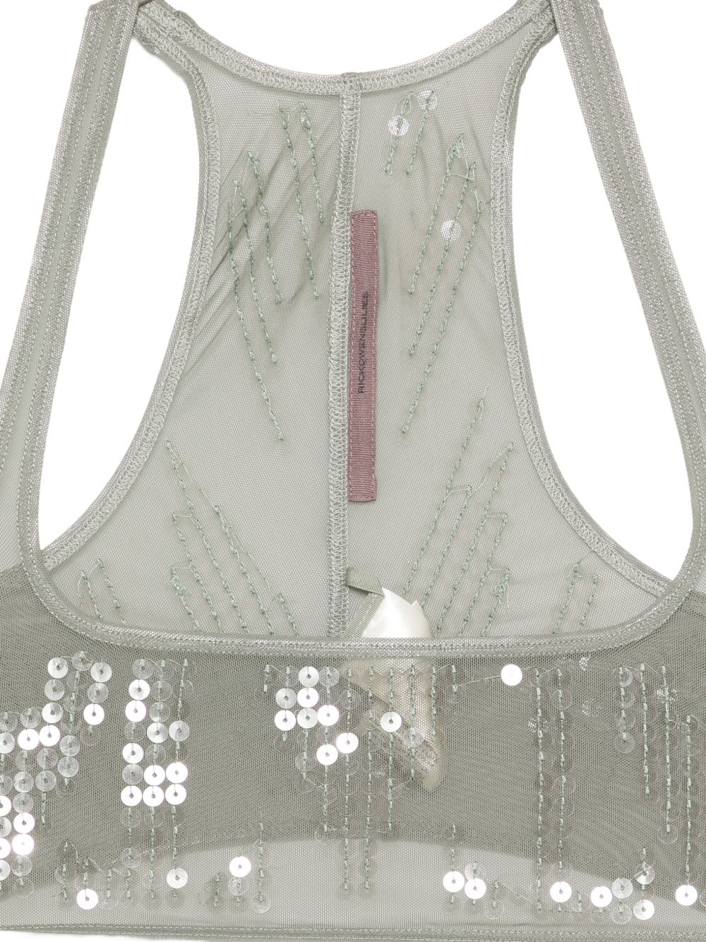 Top con paillettes in grigio Rick owens lilies - donna 