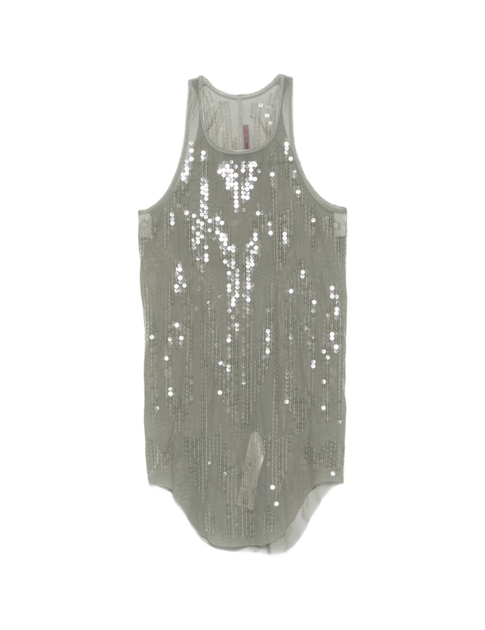 Canotta con paillettes  in grigio Rick owens lilies - donna 