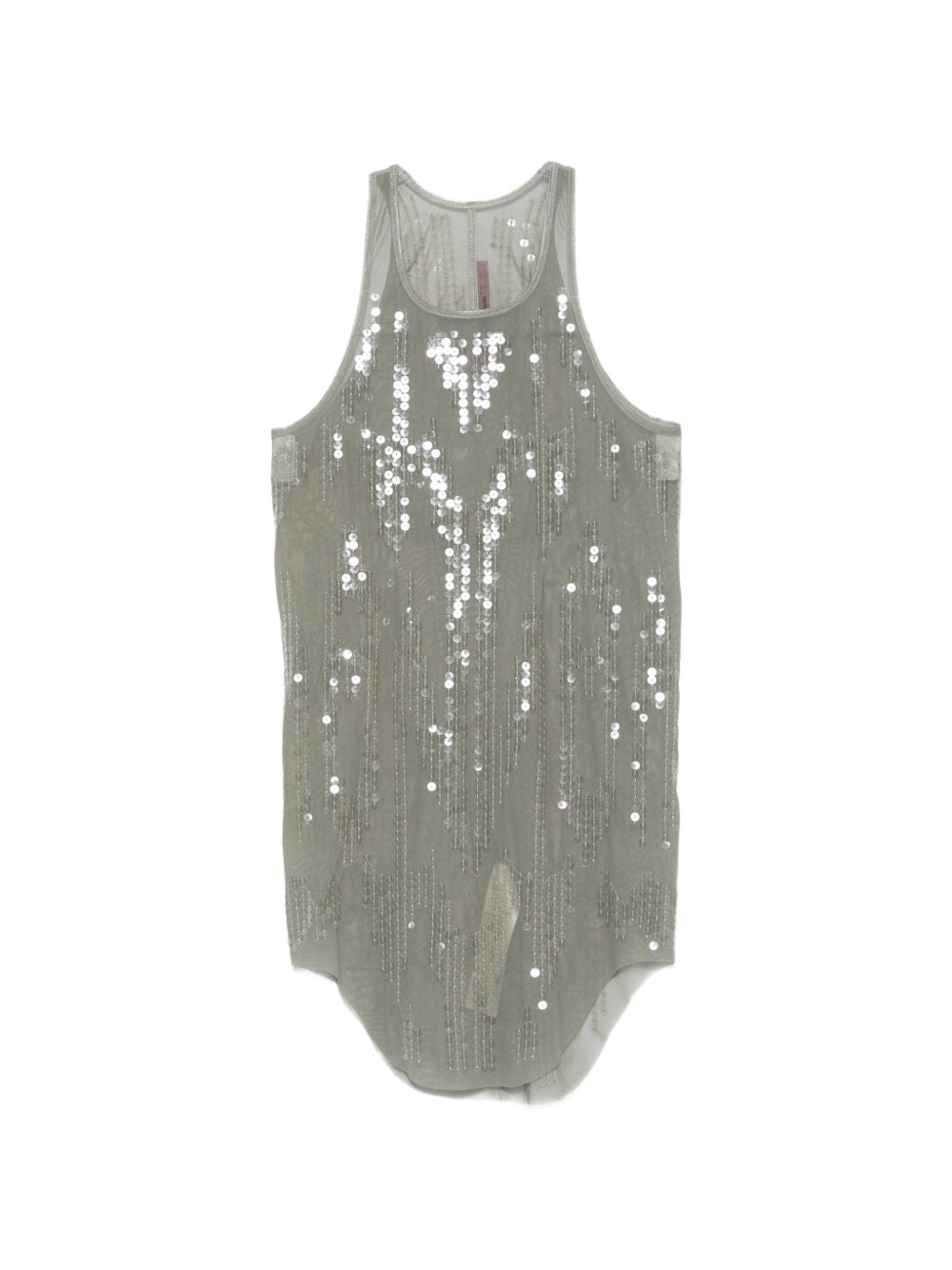 Canotta con paillettes  in grigio Rick owens lilies - donna 