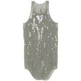 Canotta con paillettes  in grigio Rick owens lilies - donna 