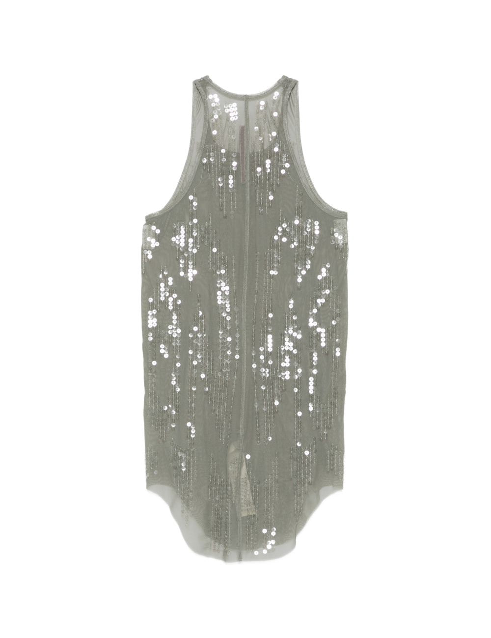 Canotta con paillettes  in grigio Rick owens lilies - donna 