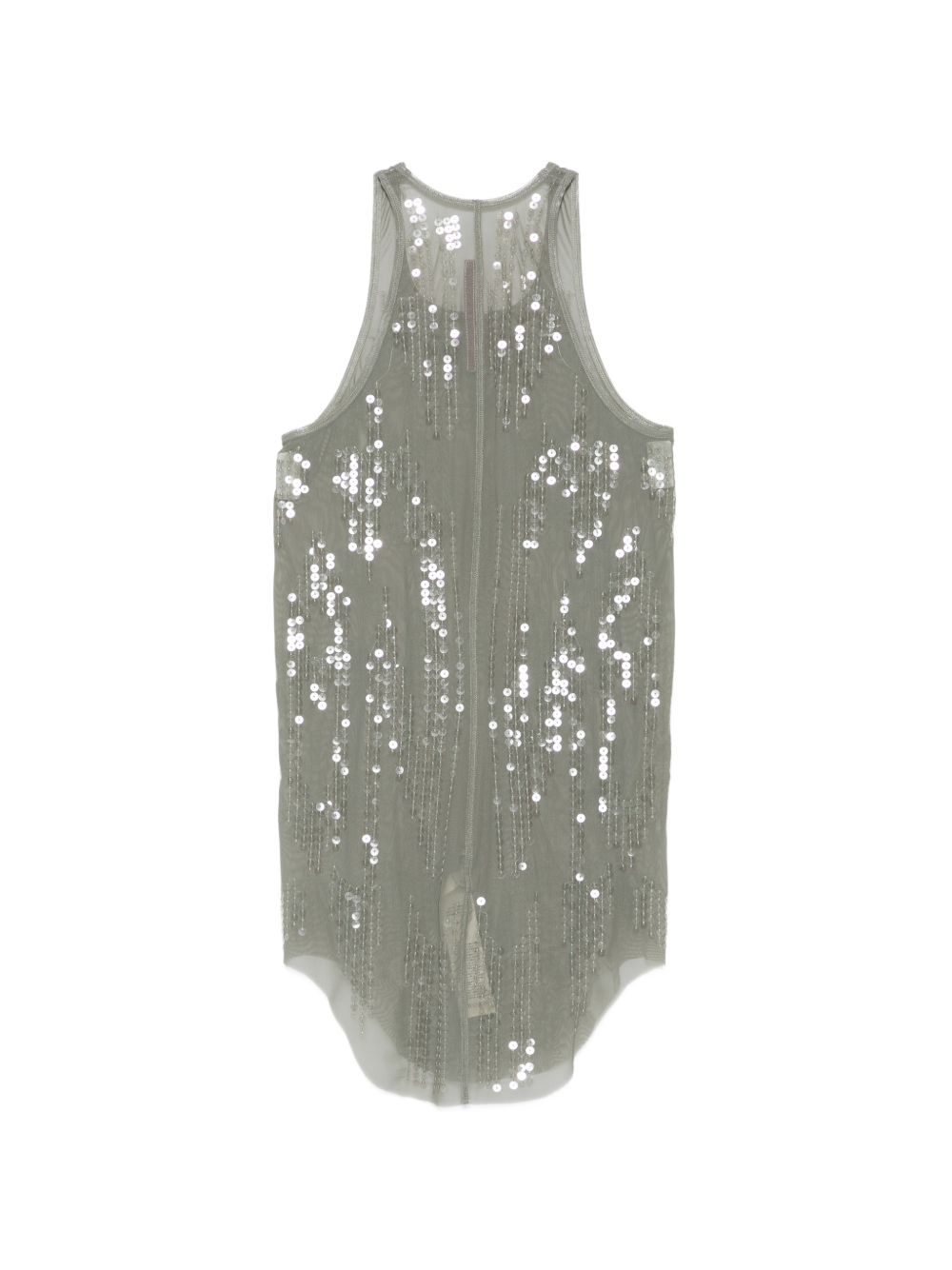 Canotta con paillettes  in grigio Rick owens lilies - donna 
